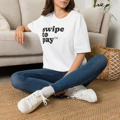 Swipe To Pay T-Shirt — Funny Minimalist Graphic Tee for Cashiers & Retail Workers