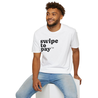 Swipe To Pay T-Shirt — Funny Minimalist Graphic Tee for Cashiers & Retail Workers